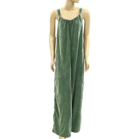 Free People We The Free Freebird Cord Jumpsuit Wide Leg Cotton Cozy M New 284569 - Picture 5 of 8